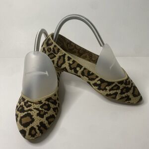 Skechers‎ Cheetah Print Knit Flats Air Cooled Memory Foam Size 7 - EXCELLENT!